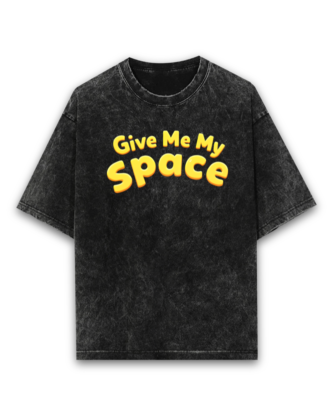 Space is Important Acid Wash T-Shirt (Oversized)