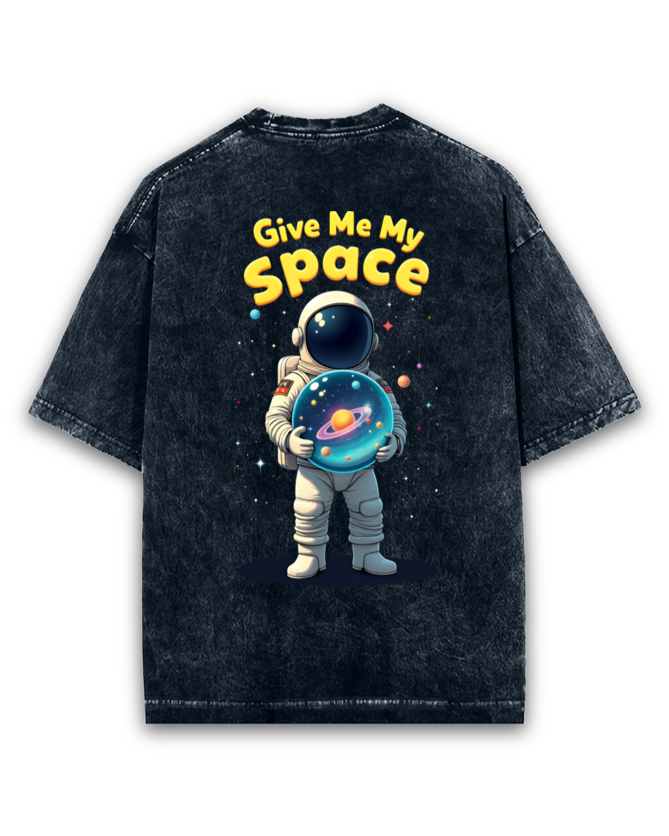 Space is Important Acid Wash T-Shirt (Oversized)