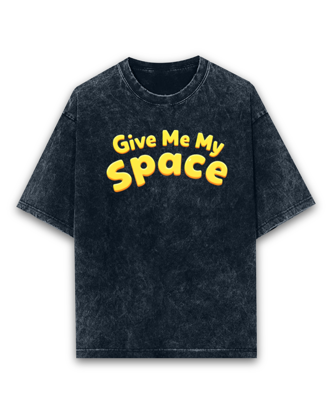Space is Important Acid Wash T-Shirt (Oversized)