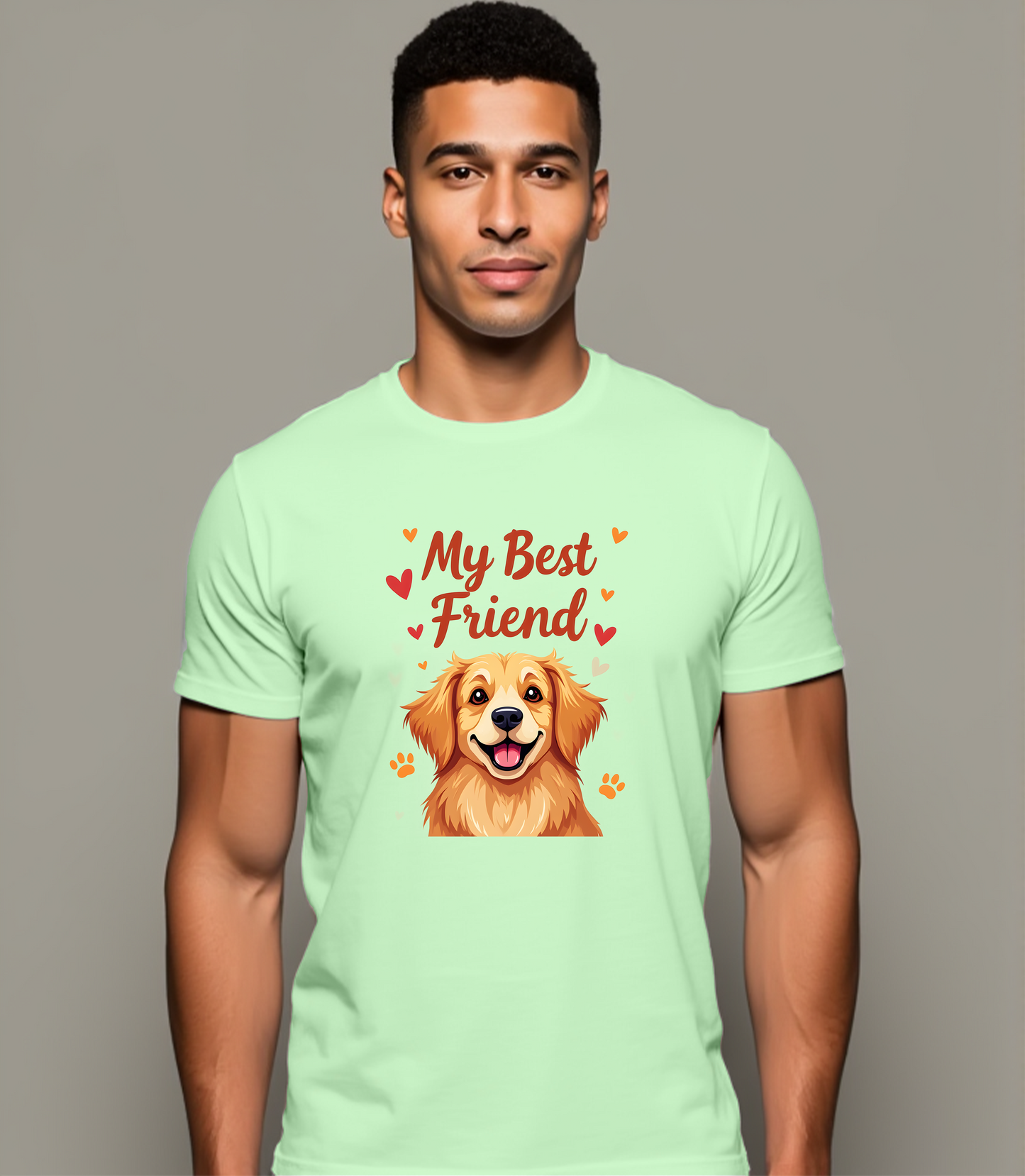 My Best Friend (Golden Retriever) T-shirt (Regular Fit)