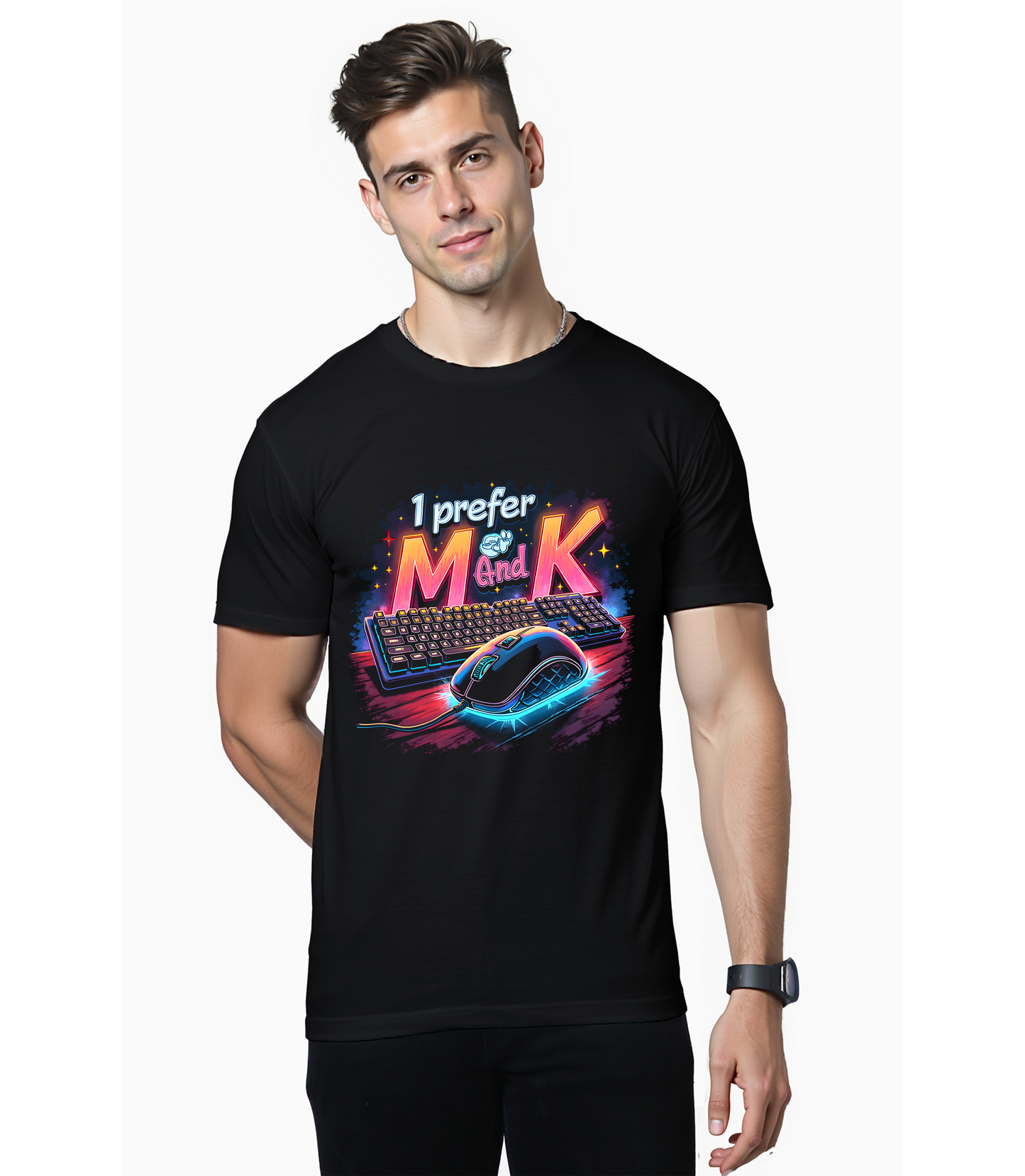 Mouse and Keyboard Gaming T-Shirt (Regular Fit)