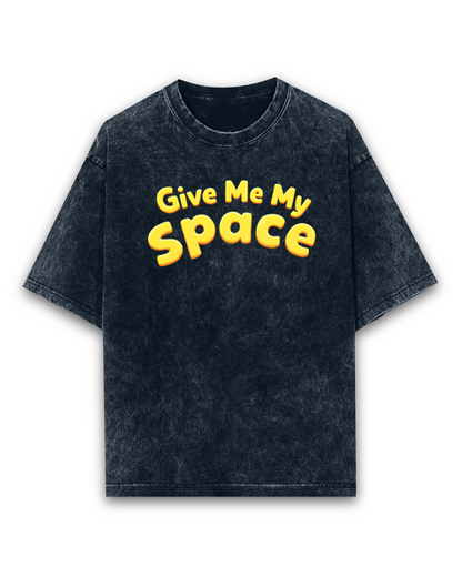 Space is Important Acid Wash T-Shirt (Oversized)