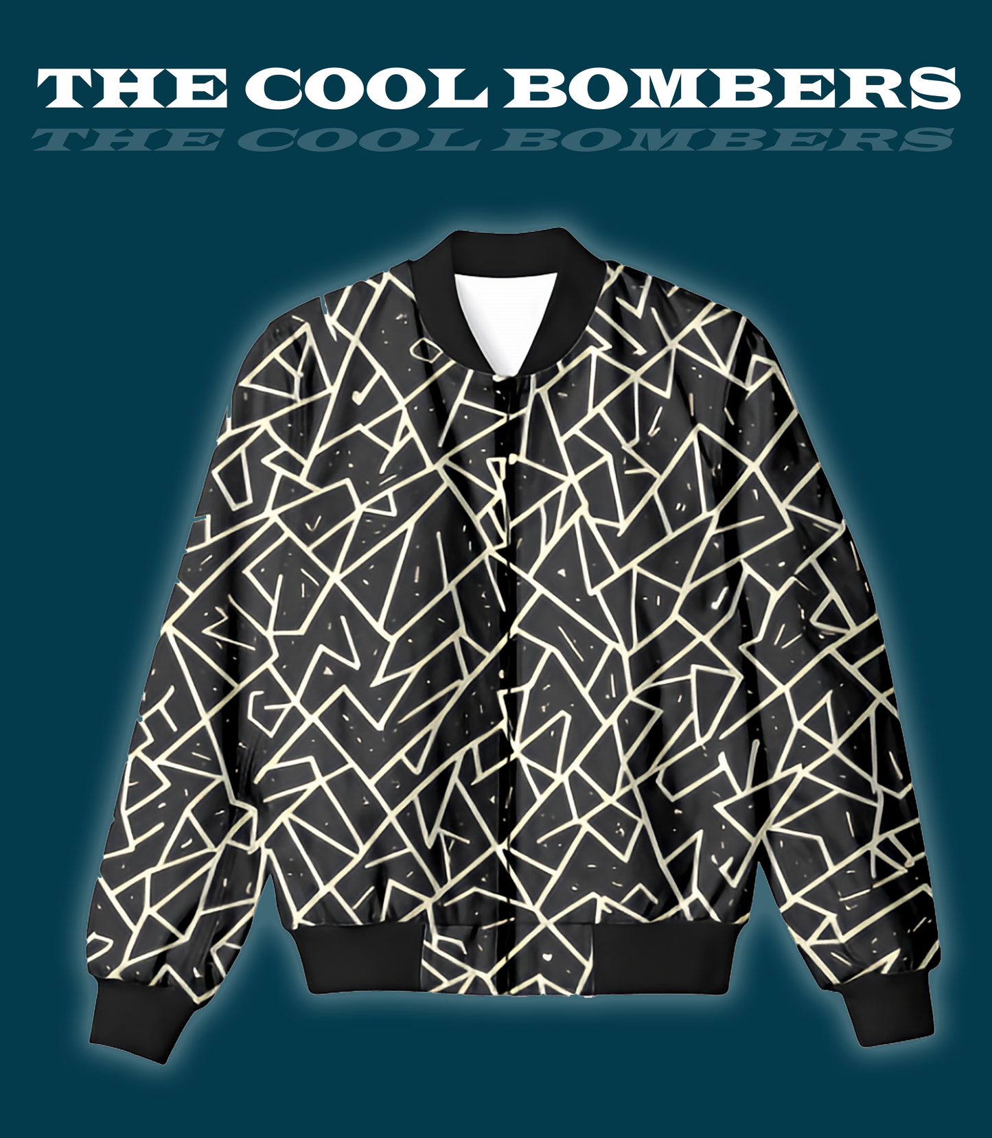 White Lines Bomber Jacket (Unisex Regular)