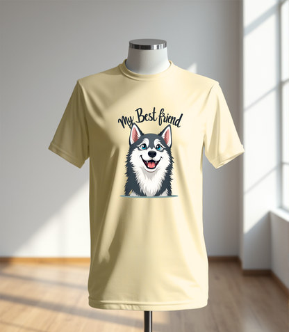 My Best Friend Husky T-Shirt (Regular Fit)