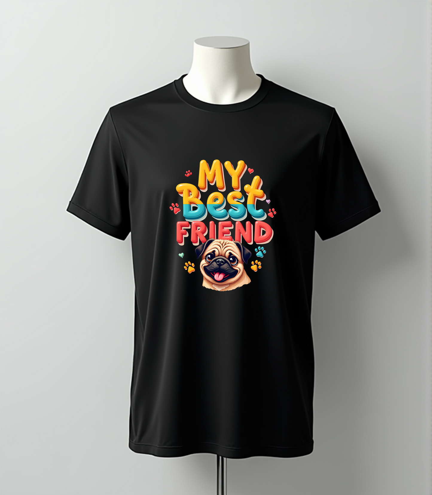 My Best Friend Pug T-Shirt (Regular Fit)