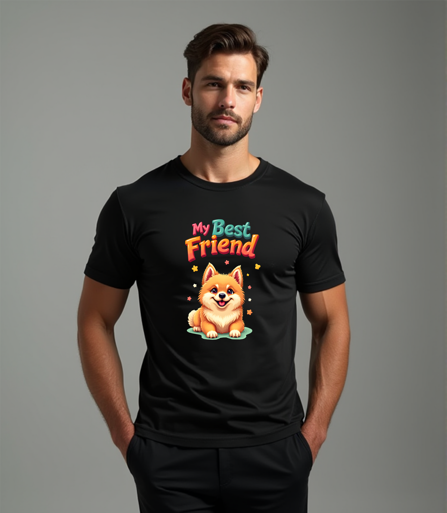 My Best Friend Pomeranian T-Shirt (Regular Fit)