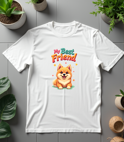 My Best Friend Pomeranian T-Shirt (Regular Fit)